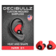 Decibullz Custom Molded Earplugs, Red, Standard, PLG1-RED