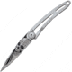 Deejo Naked 15g Linerlock Latino Folding Knife, 2in Satin Z40C13 SS Blade, Satin SS, 7CN021