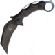 Defcon Jungle Knife, 3 black finish D2 tool steel karambit blade, Black titanium handle with shredded carbon fiber i, TF3101-2
