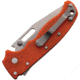 Demko AD 20.5 Shark-Lock D2 Steel Folding Knife, 4.38in Closed, 3.25in Stonewash D2 Tool Steel Clip Point Blade, Orange Checkered G10 Handle, AD20.5F16