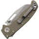 Demko AD 20.5 Shark-Lock S35VN Folding Knife, 4in Closed, 3in Stonewash S35VN Stainless Shark Foot Blade, Coyote Tan G10 Handle, 20.5 S35VN SHK TAN