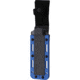 Demko Fixed Blade Blue Fixed Blade Knife, 9.75in Overall, 5in Satin AUS-10A Drop Point Blade, Blue Checkered Rubber Handle, Nylon Sheath, AD22BHBLBK