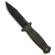 Demko Knives Demko Armiger 4 Clip Point Fixed Blade Knife OD Green Rubber 4" Black, OD Green, 80CrV2, adult, BHQ-190938