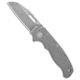 Demko Knives Demko Knives AD20.5 Shark Foot Shark-Lock Knife BB Titanium 3.2" SW 3V, Gray, CPM 3V, adult, BHQ-174771