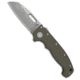 Demko Knives Demko Knives MG AD20 Shark Foot Shark-Lock Knife OD Green G-10 3.4" Stonewash, OD Green, CPM 3V, adult, BHQ-218863