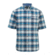 Demo,Woolrich Men's Timberline Short-Sleeve Classic Shirt, Deep Indigo Tartan, L, 6161-DNT-DEMO
