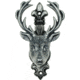 Denix Dear Head Hanger Gray, Set Of Two, Silver Finish, Metal Construction, 22-1