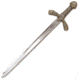 Denix Letter Opener Richrd Lionheart, 9.75 overall, Mirror polished unsharpened blade with antique bra, DX3032