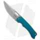 Dervish Knives Navajo EDC Midtech Folding Knife, 4.25in, CPM MagnaCut, Drop Point Blade, G-10, Blue Handle, Blue/Gray, 9.375 inch, BHQ-202915