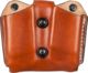 DeSantis Double Magazine Leather Pouch, Glock 20/21/29/30, Taurus PT145, Ambidextrous, Plain, Tan, A01TJNNZ0