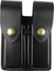 DeSantis Double Magazine Pouches, Beretta 92M, 96M, H&amp;K P7M8, SIG P225, S&amp;W 539, 639, 39-04, 39-06, 909, Brass Snap Closure, Ambidextrous, Plain, Black, U41BJEEZ2