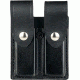 DeSantis Black - Plain - Double Mag Pouch - Nickel Snap U41BJEEZ1