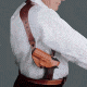DeSantis C.E.O. Shoulder Rig Holster for Sig Sauer P320 and P250 Compact Carry w/ Half Harness, LH, Tan