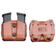 DeSantis Double Magazine Leather Pouch, Long Single Stack 10mm/45cal, S&amp;W M&amp;P Shield, Ambidextrous, Plain, Tan, A01TJLLZ0