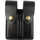 DeSantis Double Magazine Pouches, Glock 17, 22, 37, H&amp;K USP 9/40, Para P13, P14, Brass Snap Closure, Ambidextrous, Plain, Black, U41BJJJZ2, U41BJJJZ2