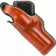 DeSantis Dual Angle Hunter Leather OWB Holster, S&amp;W L Frame 4in, Colt Python, Trooper 4in, Ruger GP100 4in, Dan Wesson 15/2, 15/2V, 15/2VH 4in, Left Hand, Plain, Tan, 016TD34Z0
