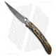 Deviant Blades Noname Folding Knife, 4.625in, Damascus, Clip Point Blade, Mammoth, Tan Handle, Tan/Black, 10.00 inch, BHQ-67497