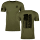 Devil Dog Concepts Black Merica Flag T-Shirt - Mens, Military Green, Small, DDCA-BMF-MGS