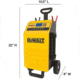 DeWALT 40 Amp Professional Rolling Battery Charger, 3 Amp Maintainer With 200 Amp Engine Start, Yellow/Black, DXAEC200