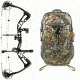 Diamond Edge SB-1 Bow Package, Black 70 lb. LH, A12699 W/ Vanguard Xl Hunting Backpack-Realtree Camo, DIA1273-KIT3
