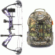 Diamond Edge SB-1 Bow Package, Black 70 lb. RH, A12698 W/ Vanguard Xl Hunting Backpack-Realtree Camo, DIA1272-KIT1