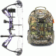 Diamond Edge SB-1 Bow Package, Purple Blaze 70 lb. LH, A12701 W/ Vanguard Xl Hunting Backpack-Realtree Camo, DIA1275-KIT1