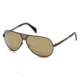 Diesel DL0134 Sunglasses - Shiny Dark Bronze Frame Color, Roviex Mirror Lens Color