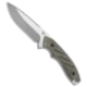 Dirty Bird Knives Chingaso Fixed Blade Knife, 4.06in, CPM 154, Drop Point Blade, Micarta, OD Green Handle, Stonewash, OD Green/Gray, 8.25 inch, BHQ-173586