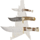 Displays Seven Tier Knife Display With Clear Acrylic Construction, Clear Acrylic Construction, Stands 12 1/2in Tall, Slots To Display Seven Folding And/Or Knife, KNF12