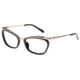 Diva 5472 Single Vision Prescription Eyeglasses, Black/Gold Frame, DI54722SV