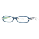 DKNY DY 4583 Eyeglasses Styles Blue-Azure-Green Transparent Frame w/Non-Rx 51 mm Diameter Lenses, 3367-5116