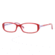 DKNY DY4598 SV Prescription Eyeglasses - Top Red Pink/Lilac Demo Lens Frame / 50 mm Prescription Lenses, 3460-5016