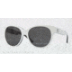 DKNY DY4113 Sunglasses 362887-57 - Top White On Black Frame, Gray Lenses