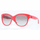 DKNY DY4113 Sunglasses 363411-57 - Top Red On Transp Red Frame, Gray Gradient Lenses