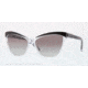 DKNY DY4116 Sunglasses 313111-56 - Top Black On Transparent Frame, Grey Gradient Lenses
