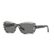 DKNY DY4118 Sunglasses 364987-51 - Striped Grey Frame, Grey Lenses