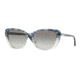 DKNY DY4121 Single Vision Prescription Sunglasses DY4121-366111-56 - Lens Diameter 56 mm, Frame Color Tr Grad Striped Grey Blue