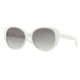 DKNY DY4124 Single Vision Prescription Sunglasses DY4124-366411-57 - Lens Diameter 57 mm, Frame Color White
