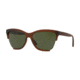 DKNY DY4155 Sunglasses 378071-58 - Rubber Amber Transparent Frame, Green Solid Lenses