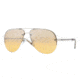 DKNY DY5074 Sunglasses 10297F-6013 - Matte Silver Frame, Yellow Mirror Silver Gradient Lenses