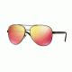 DKNY DY5084 Sunglasses 12336Q-61 - Satin Black/Black Frame, Orange Red Mirror Lenses