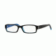 DKNY Eyeglasses DY4585B with Rx Prescription Lenses 3387-50 - Black-white-blue Trans. Frame