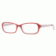 DKNY Eyeglasses DY4595 with No-Line Progressive Rx Prescription Lenses 3443-5016 - Red/White/Transparent 