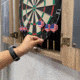 DMI Dublin Bristle Dartboard Cabinet Set, Wood grain/Tan, D4600RTW