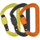 DMM Shadow Screwgate Colour Locking Carabiners - 3 Pack, Lime/Grey/Orange, One Size, A302-P3A