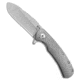 Doc Shiffer Designated Marksman Folding Knife, 3.625in, Nitro V Steel, Drop Point Blade, Titanium, Gray Handle, Gray/Gray, 6.50 inch, BHQ-119829