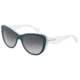 Dolce&amp;Gabbana 3 LAYERS DG4221 Single Vision Prescription Sunglasses DG4221-27998G-55 - Lens Diameter 55 mm, Frame Color Petroleum/white Pearl/cryst