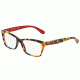 Dolce&Gabbana CONTEMPORARY DG3215 Progressive Prescription Eyeglasses 2893-52 - Top Havana On Red Frame