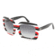Dolce&amp;Gabbana DG4035 Bifocal Sunglasses - Red Striped Gray Gradient Frame / 54 mm Prescription Lenses, 841-8G-5420