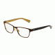 Dolce&amp;Gabbana DG1273 Single Vision Prescription Eyeglasses 1269-53 - Top Brown On Gold Frame